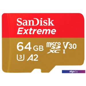 Карта памяти SanDisk Extreme microSDXC SDSQXA2-064G-GN6AA 64GB (с адаптером)