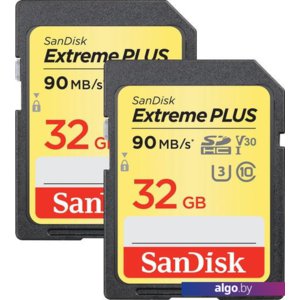 Карта памяти SanDisk Extreme Plus SDHC SDSDXWF-032G-GNCI2 2x32GB