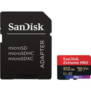 Карта памяти SanDisk Extreme PRO microSDXC SDSQXCD-512G-GN6MA 512GB (с адаптером)