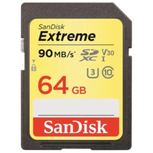 Карта памяти SanDisk Extreme V30 SDXC 64GB [SDSDXVE-064G-GNCIN]