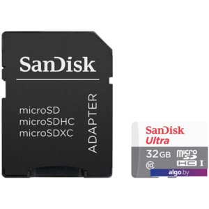 Карта памяти SanDisk Ultra microSDHC SDSQUNR-032G-GN3MA 32GB (с адаптером)