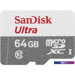 Карта памяти SanDisk Ultra microSDXC Class 10 UHS-I 64GB