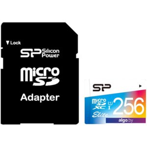 Карта памяти Silicon-Power Elite microSDXC SP256GBSTXBU1V20SP 128GB (с адаптером)