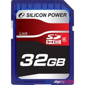 Карта памяти Silicon-Power SDHC Class 6 32 Гб (SP032GBSDH006V10)