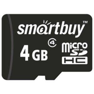 Карта памяти Smart Buy microSDHC (Class 4) 4 Гб (SB4GBSDCL4-00)