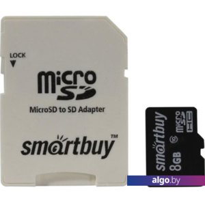 Карта памяти Smart Buy microSDHC SB8GBSDCL10-01_С 8GB (с адаптером)