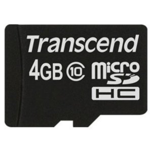 Карта памяти Transcend microSDHC (Class 10) 4GB (TS4GUSDC10)