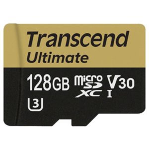 Карта памяти Transcend Ultimate microSDXC UHS-I U3M 128GB + адаптер [TS128GUSDU3M]