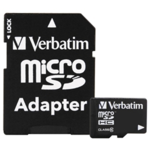 Карта памяти Verbatim microSDHC (Class 10) 32GB + адаптер (44083)