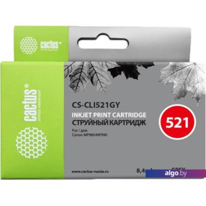 Картридж CACTUS CS-CLI521GY (аналог Canon CLI-521 Gray)