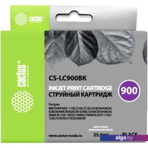 Картридж CACTUS CS-LC900BK (аналог Brother LC900BK)