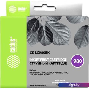 Картридж CACTUS CS-LC980BK (аналог Brother LC980BK)