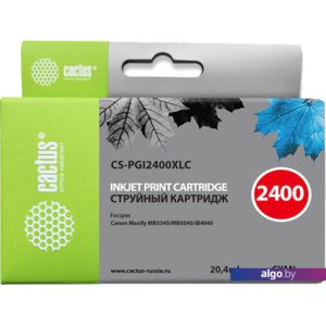 Картридж CACTUS CS-PGI2400XLC (аналог Canon PGI-2400XL C)