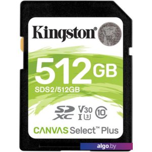 Карта памяти Kingston Canvas Select Plus SDXC 512GB