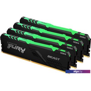 Оперативная память Kingston FURY Beast RGB 4x16GB DDR4 PC4-21300 KF426C16BB1AK4/64