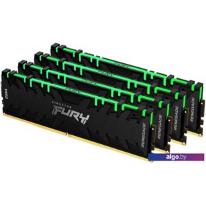 Оперативная память Kingston FURY Renegade RGB 4x16GB DDR4 PC4-25600 KF432C16RB1AK4/64