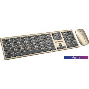 Клавиатура + мышь Jet.A SlimLine KM41 W (золотистый)
