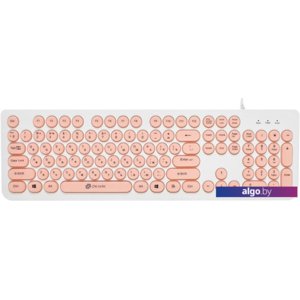 Клавиатура Oklick 400MR (белый/розовый)