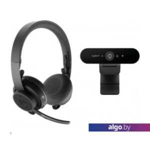 Комплект Logitech Pro Personal Video Collaboration Kit (991-000309) (вебкамера Logitech BRIO и гарнитура Logitech Zone Wireless)