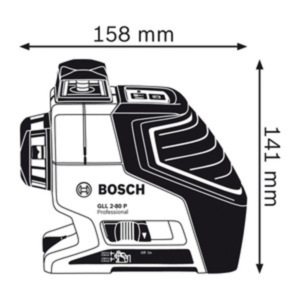 Лазерный нивелир Bosch GLL 2-80 P (с держателем BM 1 и приемником LR 2) [0601063209]