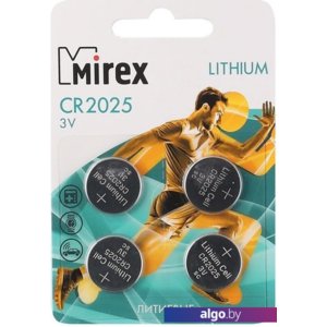 Батарейка Mirex CR2025 4 шт 23702-CR2025-E4