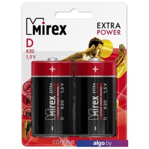 Батарейка Mirex Extra Power D 2 шт 23702-ER20-E2