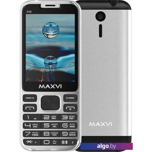 Мобильный телефон Maxvi X10 (серебристый)