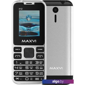 Мобильный телефон Maxvi X12 (серебристый)