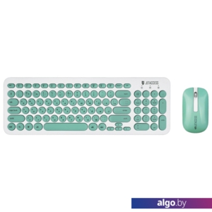 Мышь + клавиатура Jet.A SmartLine KM30 W (белый/бирюзовый)