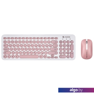 Мышь + клавиатура Jet.A SmartLine KM30 W (белый/розовый)