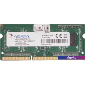 Оперативная память A-Data 4GB DDR3 SODIMM PC3-12800 AO1L16BC4R1-BX7S