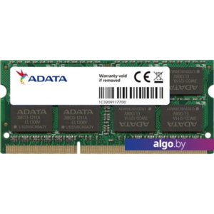 Оперативная память A-Data 8GB DDR3 SODIMM PC3-12800 AD3S1600W8G11-S