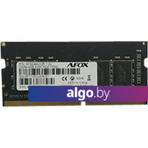 Оперативная память AFOX 8GB DDR4 SODIMM PC4-19200 AFSD48EH1P