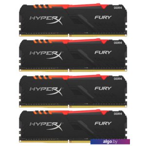 Оперативная память HyperX Fury RGB 4x16GB DDR4 PC4-19200 HX424C15FB3AK4/64