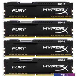 Оперативная память Kingston HyperX Fury 4x4GB DDR4 PC4-19200 (HX424C15FBK4/16)