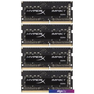 Оперативная память Kingston HyperX impact 4x4GB DDR4 SODIMM PC4-19200 [HX424S15IBK4/16]