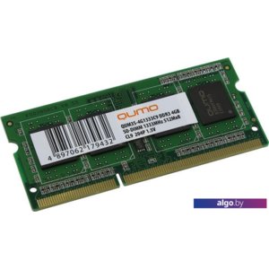 Оперативная память QUMO 4GB DDR3 SODIMM PC3-10600 QUM3S-4G1333С9