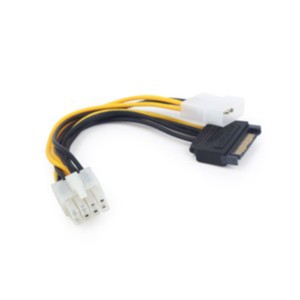 Переходник питания для видеокарт Gembird CC-PSU-82 Molex+SATA-8pin