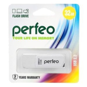 USB Flash Perfeo C10 32GB (белый) [PF-C10W032]