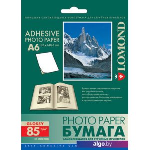 Самоклеящаяся бумага Lomond Самоклеющаяся А6 1 дел 85 г/кв.м. 25 листов (2413003)