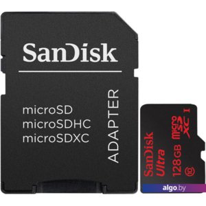 Карта памяти SanDisk Ultra microSDXC UHS-I (Class 10) 128GB (SDSDQUI-128G-G46)