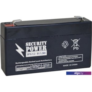 Аккумулятор для ИБП Security Power SP 6-1.3 F1 (6В/1.3 А·ч)