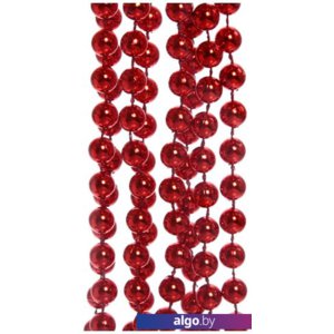 Бусы Серпантин на ёлку 2.0 м шарик средний (красный) 196-127