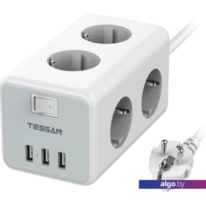 Сетевой фильтр Tessan TS-306 (серый)