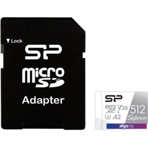 Карта памяти Silicon-Power Superior microSDXC SP512GBSTXDA2V20SP 512GB (с адаптером)