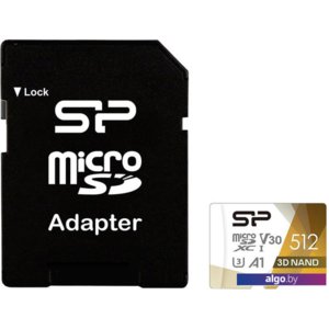 Карта памяти Silicon-Power Superior Pro microSDXC SP512GBSTXDU3V20AB 512GB (с адаптером)