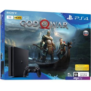 Игровая приставка Sony PlayStation 4 Slim 1TB God of War (черный)