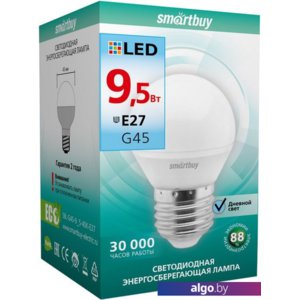 Светодиодная лампа SmartBuy G45 E27 9.5 Вт 4000 К [SBL-G45-9_5-40K-E27]
