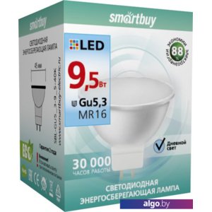 Светодиодная лампа SmartBuy MR16 GU5.3 9.5 Вт 4000 К [SBL-GU5_3-9_5-40K]