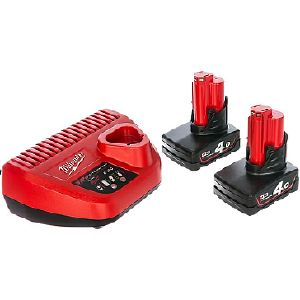 Аккумулятор с зарядным устройством Milwaukee M12 M12NRG-402 4933459211 (2 x 12В/4 Ач + 12В)